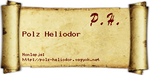 Polz Heliodor névjegykártya